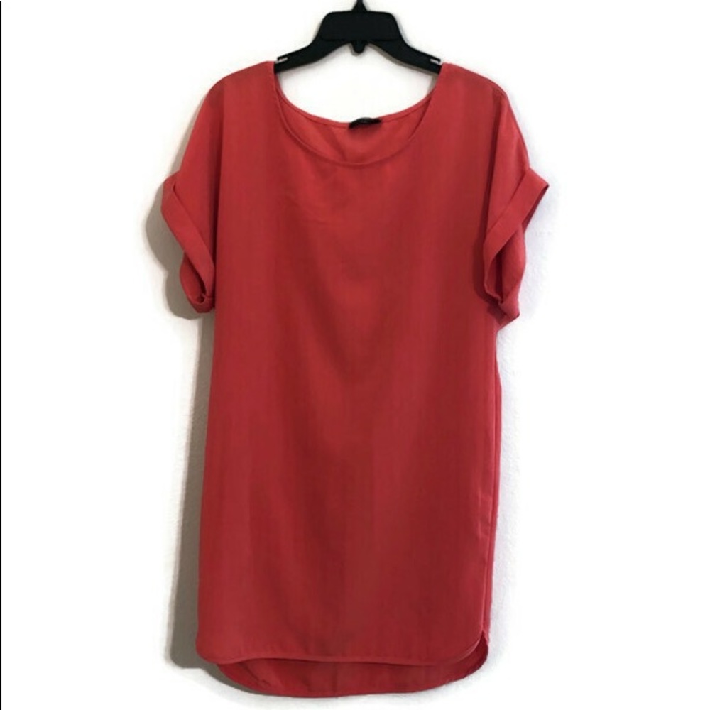 Burnt orange summer shirt dress